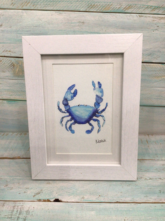 5x7 Blue Crab, Art by Norah Marie