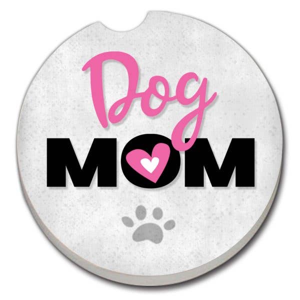 Dog Mom Absorbent Stone Car Coaster 1 Pk