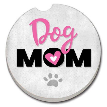 Dog Mom Absorbent Stone Car Coaster 1 Pk