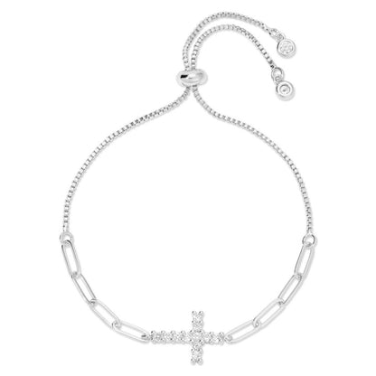 Silver Cross Pulley Bracelet