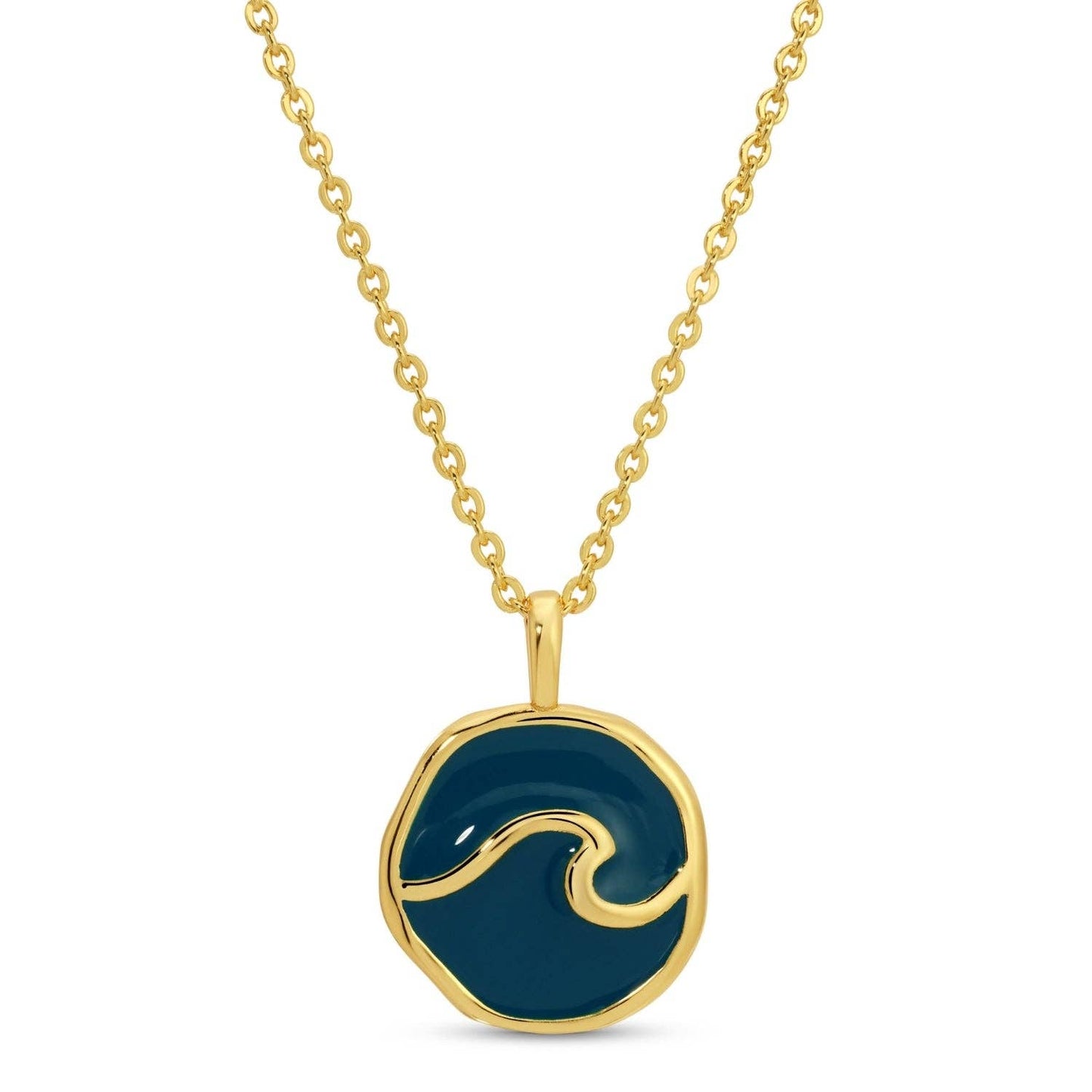 Tiny Wave Pendant Necklace