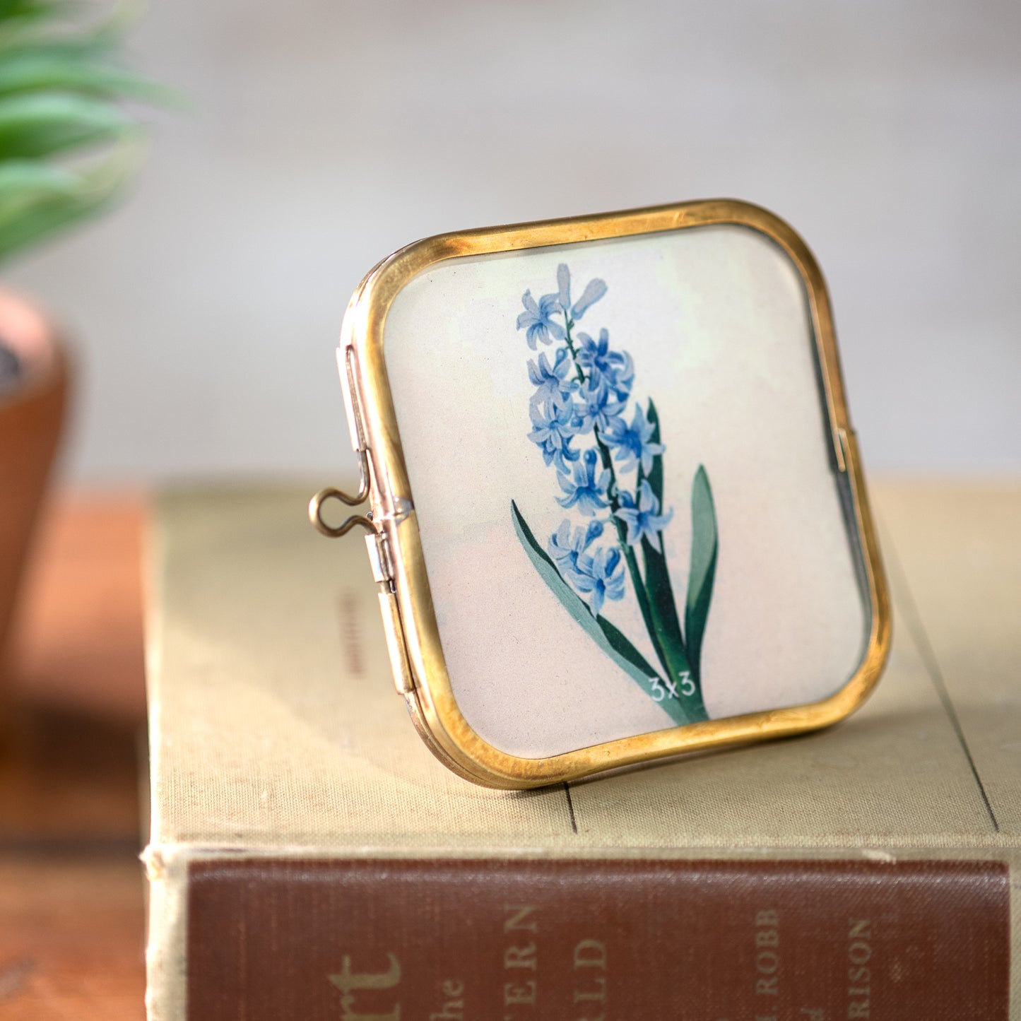 3x3 Ant. Brass Photo Frame