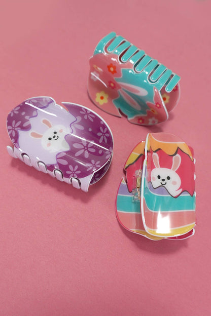 Easter Egg Bunny Hair Claw Clips