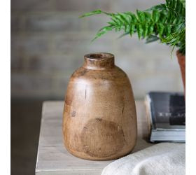 7.05" Wood Vase