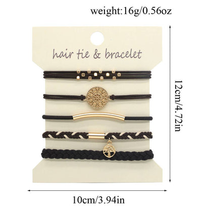 Charcoal Boho Hair Ties