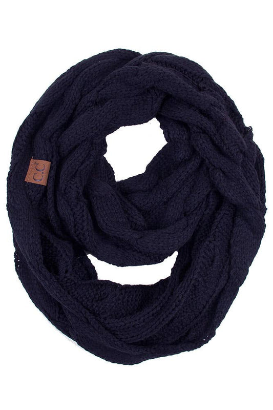 Navy Knitted Scarf