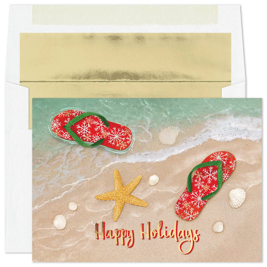 Holiday Flip Flops Boxed Holiday Cards