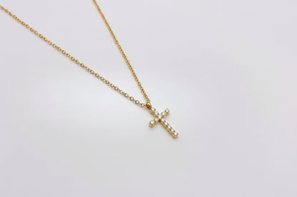 Rhinestone Cross Necklace