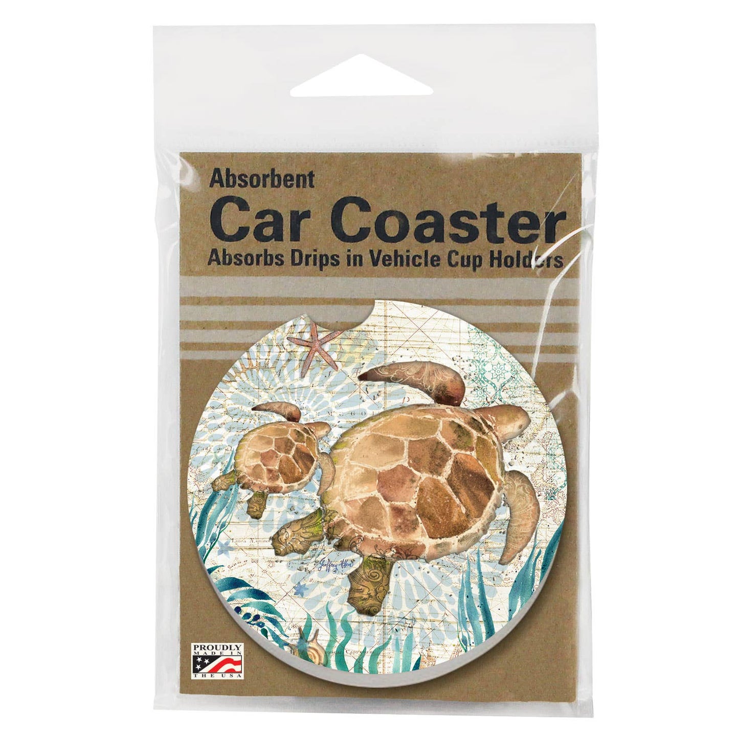 Monterey Bay Absorbent Stone Car Coaster 1 Pack