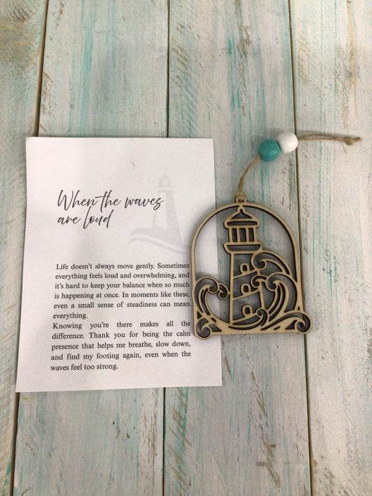 When the waves are loud, Lighthouse Story Card