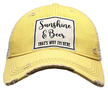 Sunshine & Beer That's Why I'm Here Trucker Hat Baseball