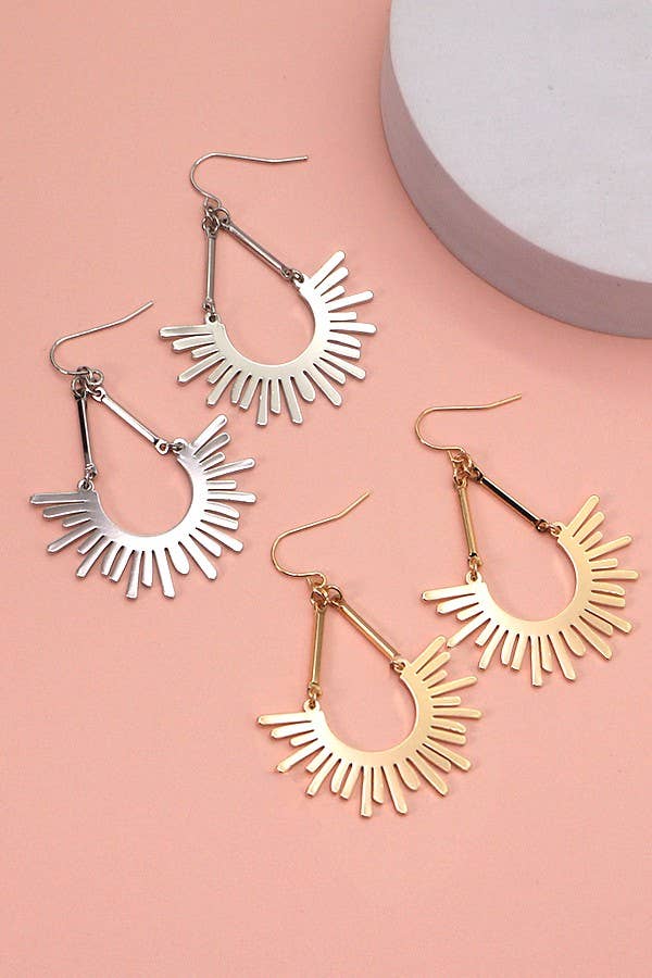 Sunburst U Drop Earring