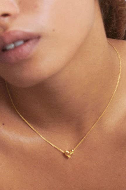 Puffy Heart Chain Necklace