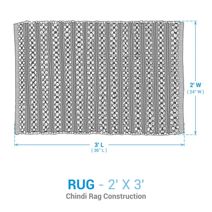 Coastal Chindi Rug 2' X 3'