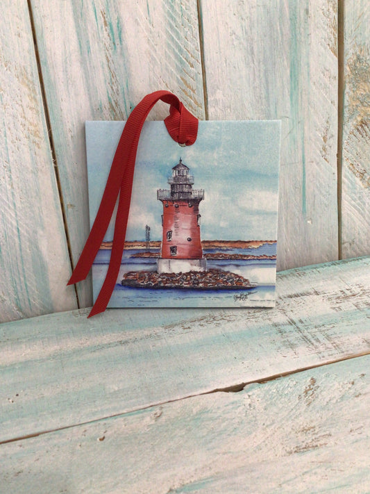 Lewes Lighthouse Wood Ornament