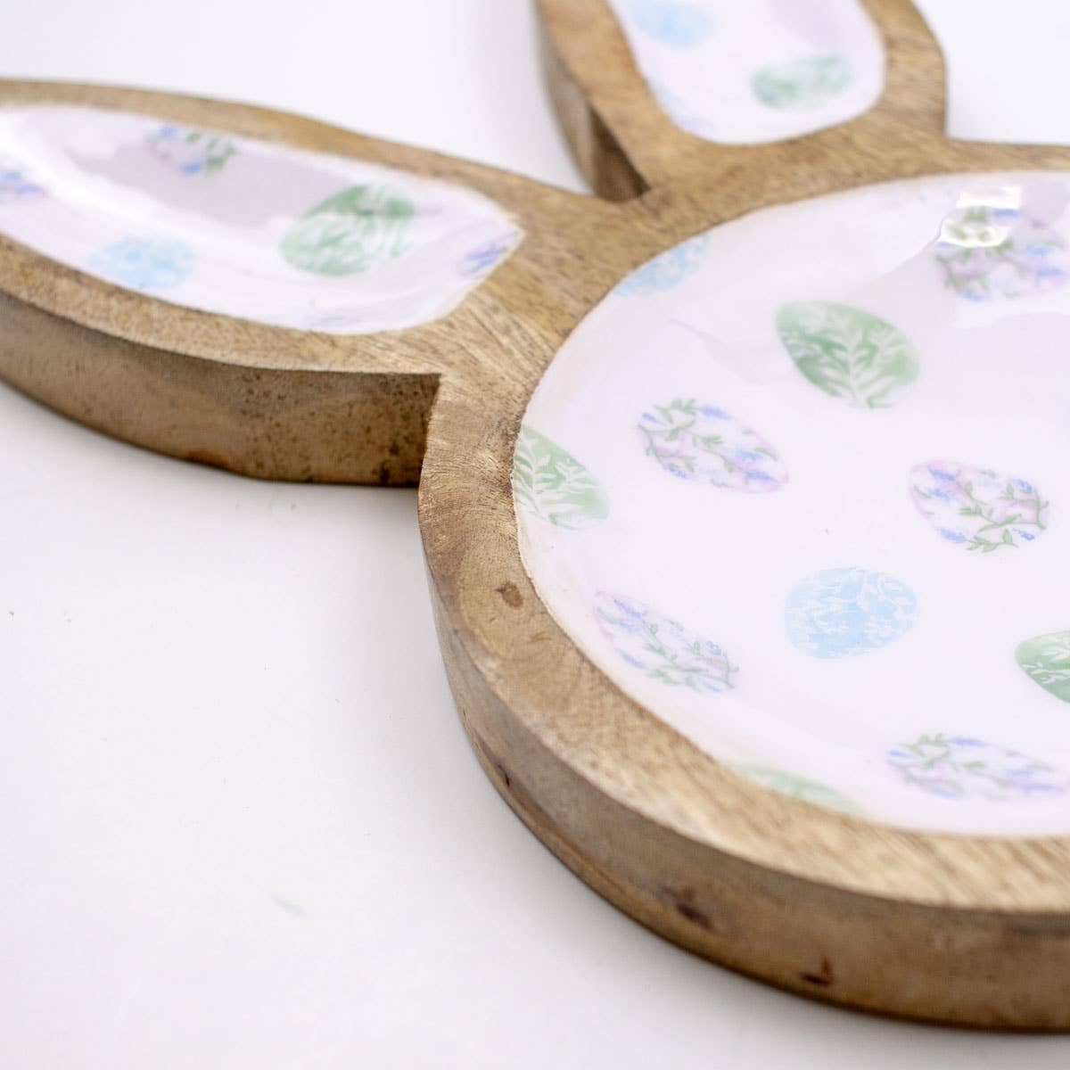 Haven Eggs Bunny Serving Dish   White/Multi   6.25x11.5