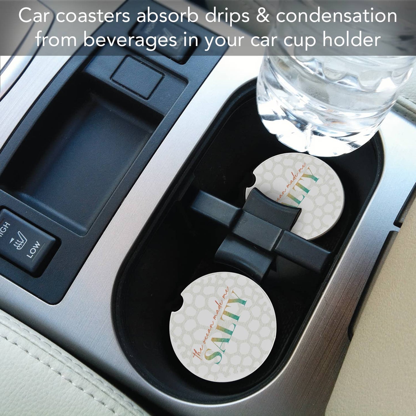 "Made Me Salty" 1pk Absorbent Stone Car Coaster