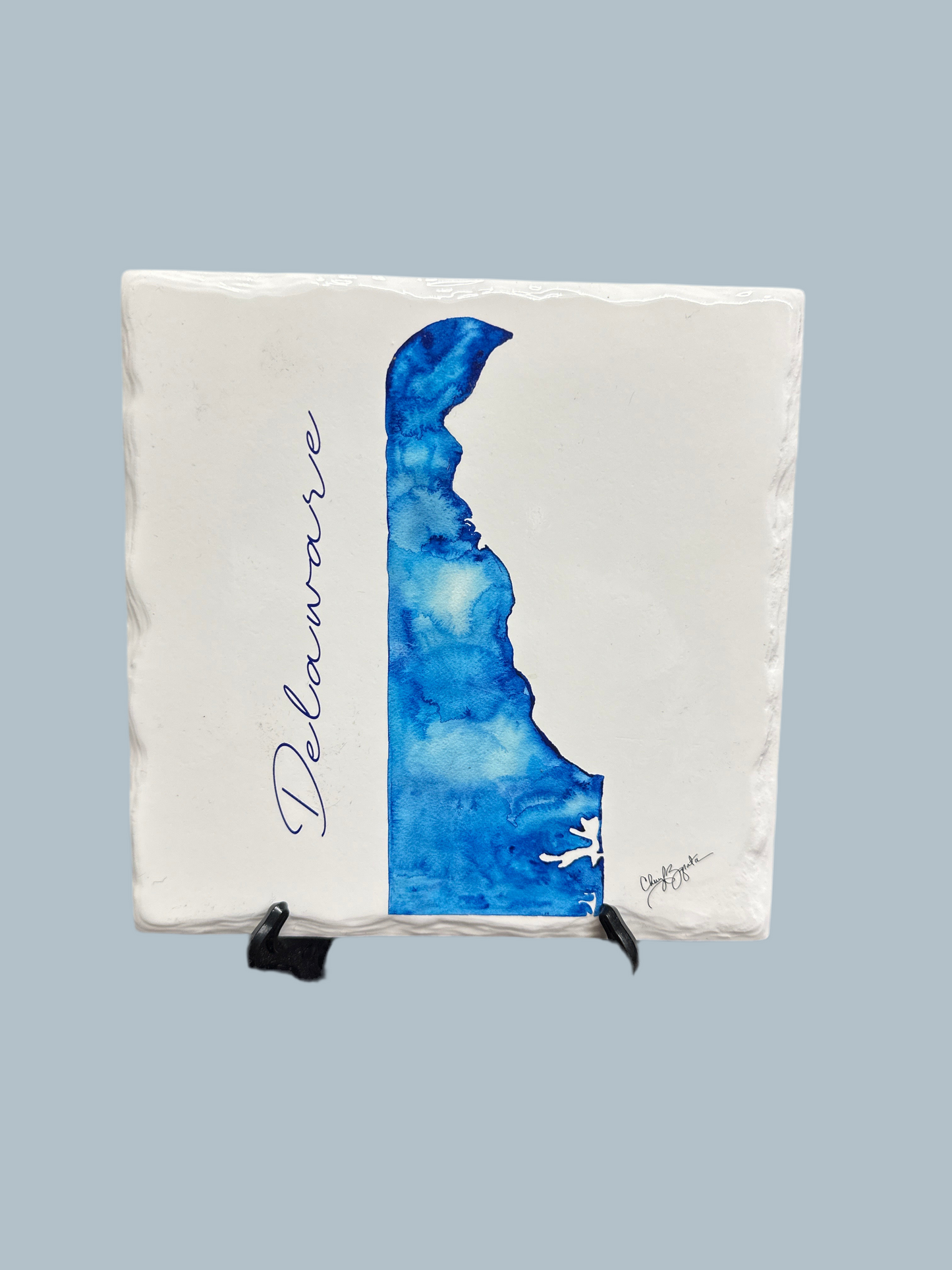 6x6 Trivet, Shiny Ceramic w/Easel
