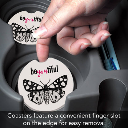 "BeYOUtiful" Absorbent Stone Car Coaster 1pk
