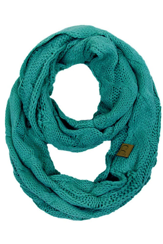 Sea Green Knitted Scarf