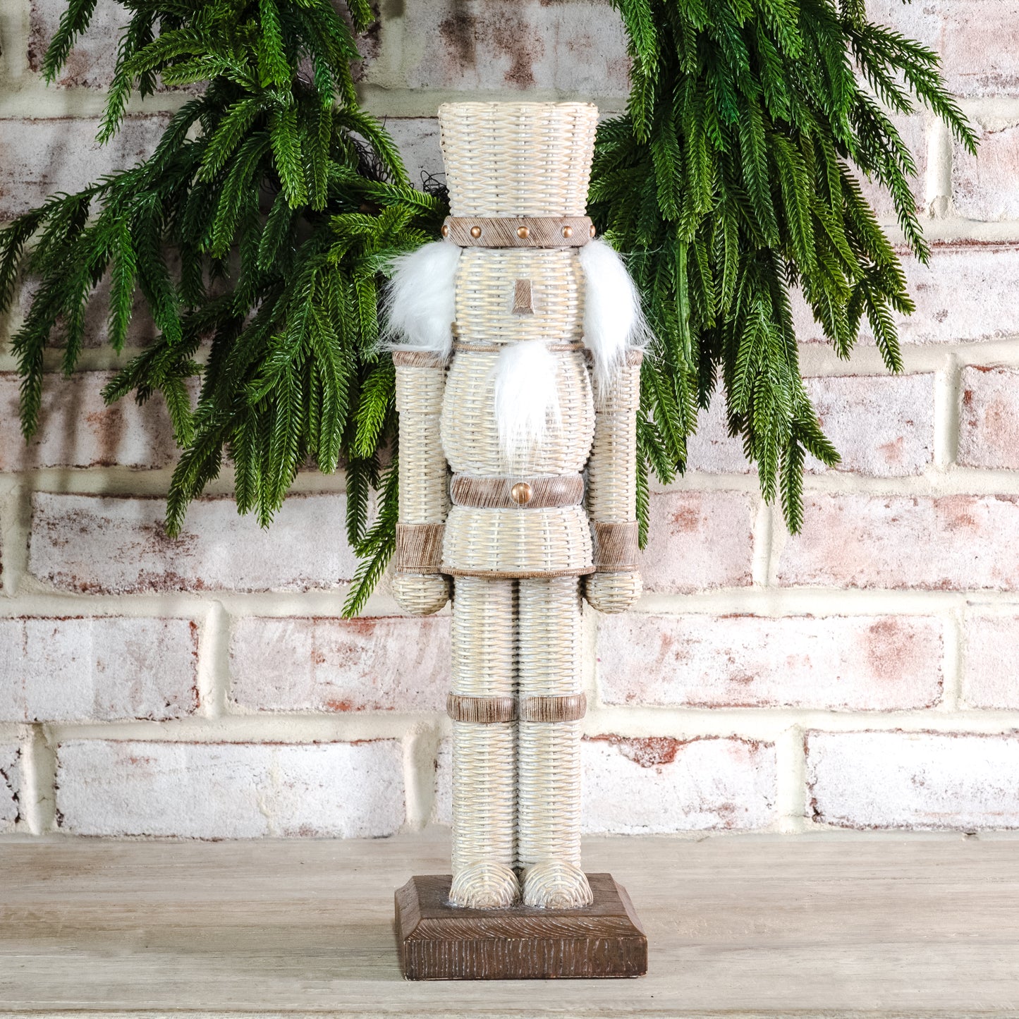 16.25"H RESIN WEAVE NUTCRACKER