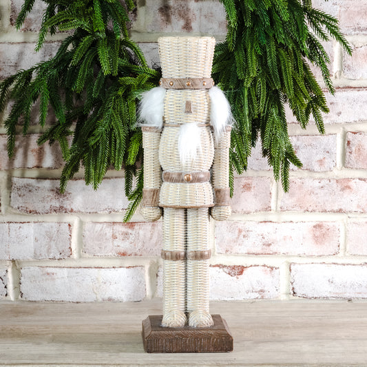 16.25"H RESIN WEAVE NUTCRACKER