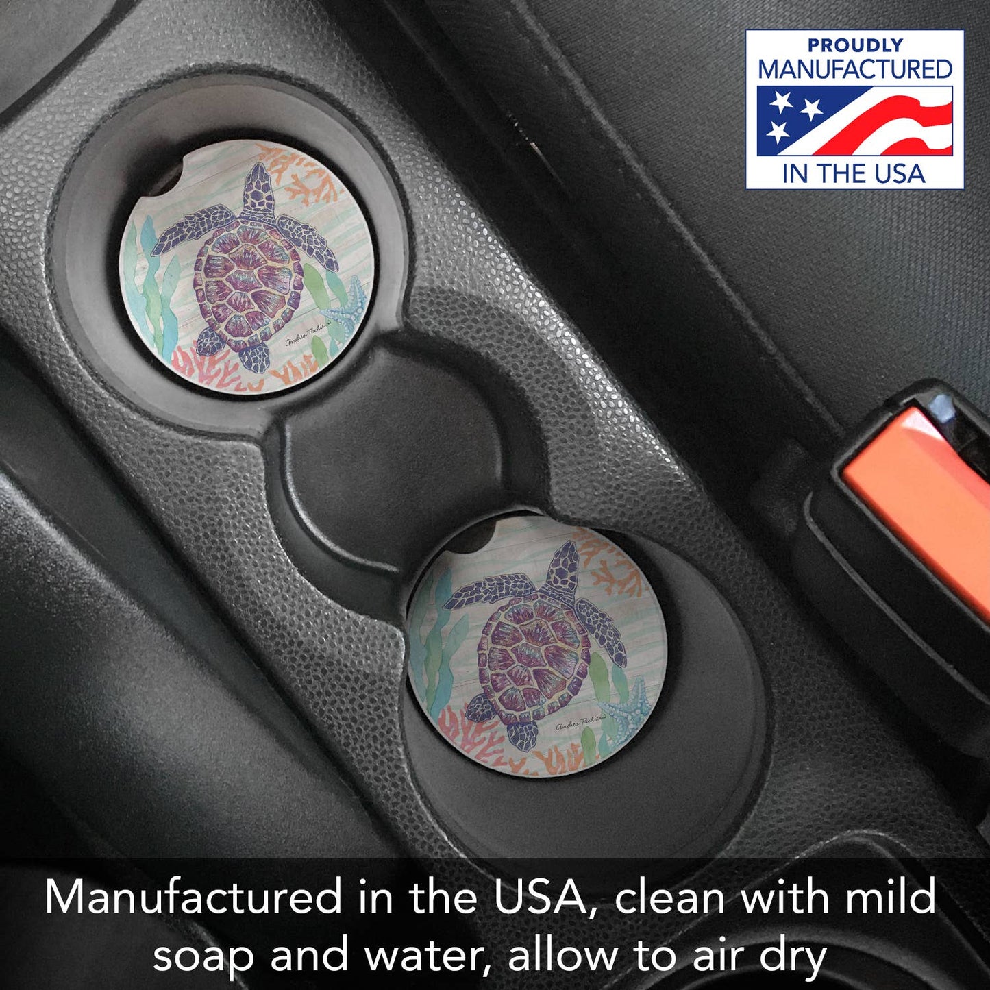 Salt and Sea Absorbent Stone Car Coaster 1 Pk