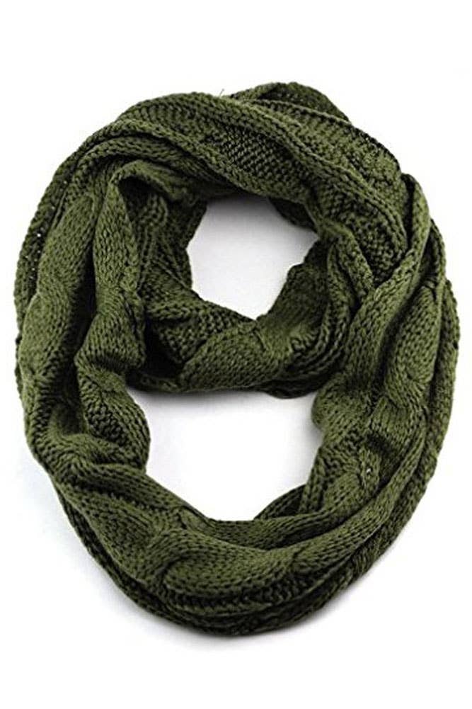 Olive Knitted Scarf