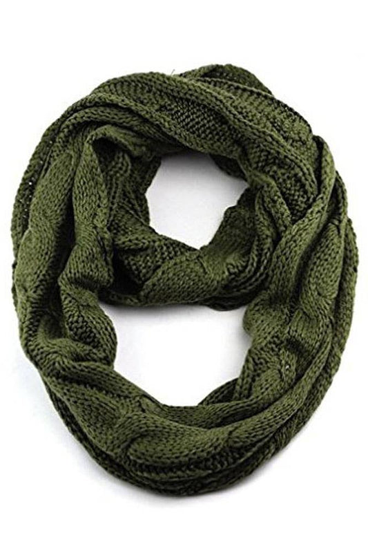 Olive Knitted Scarf