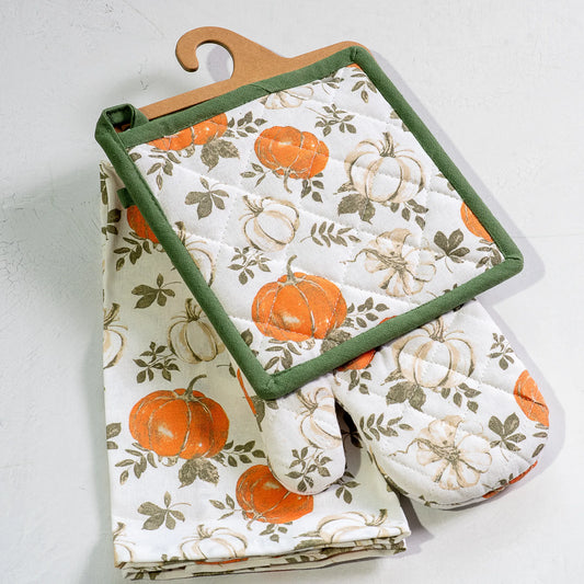 3 PC Fall Pumpkin Towel Set