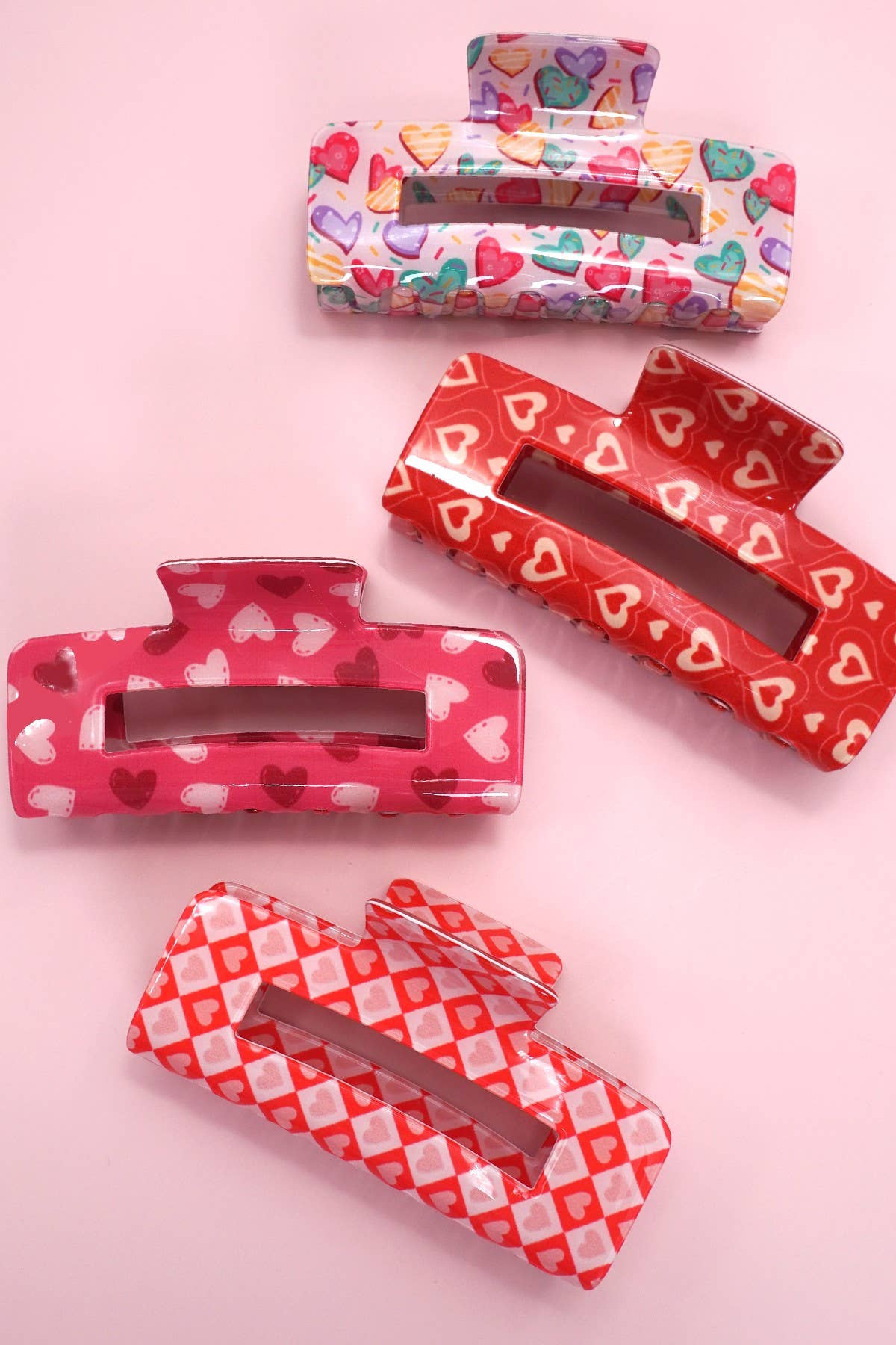 Valentine's Day Gift Heart Hair Claw Clips