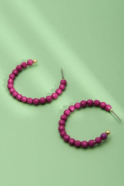 Beaded Hoop Earrings