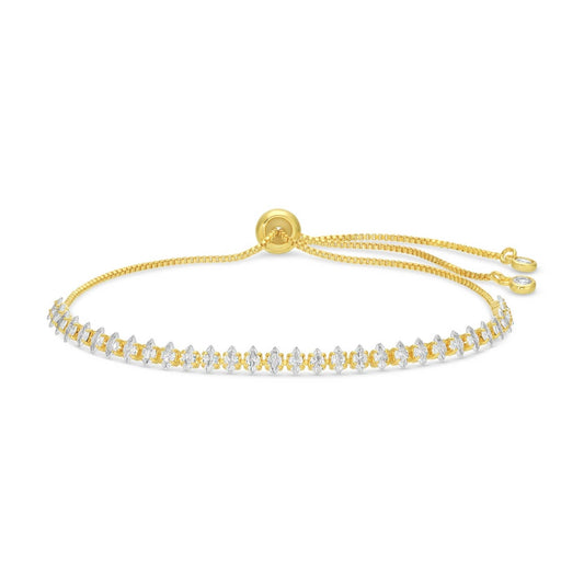 Gold Pulley Tennis Bracelet