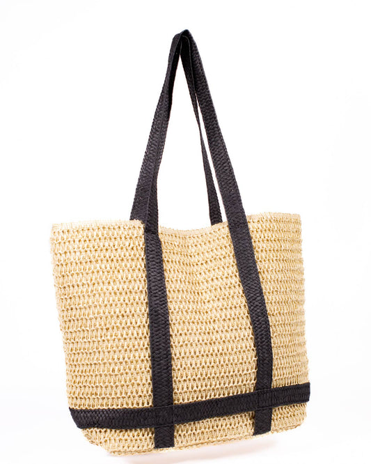 Natural/Black Brittney Beach Tote