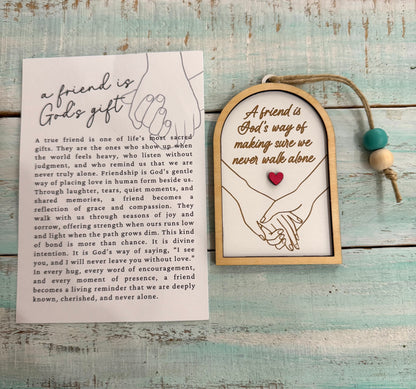 a friend is God's gift, Story Card