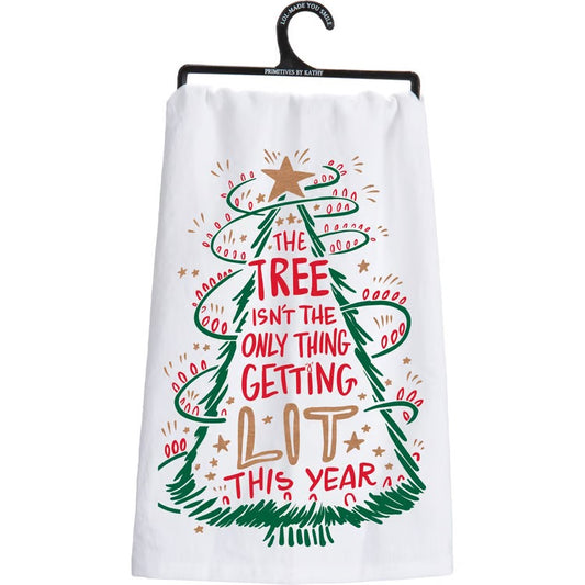 Only Thing Getting Lit This Year Kitchen Towel
