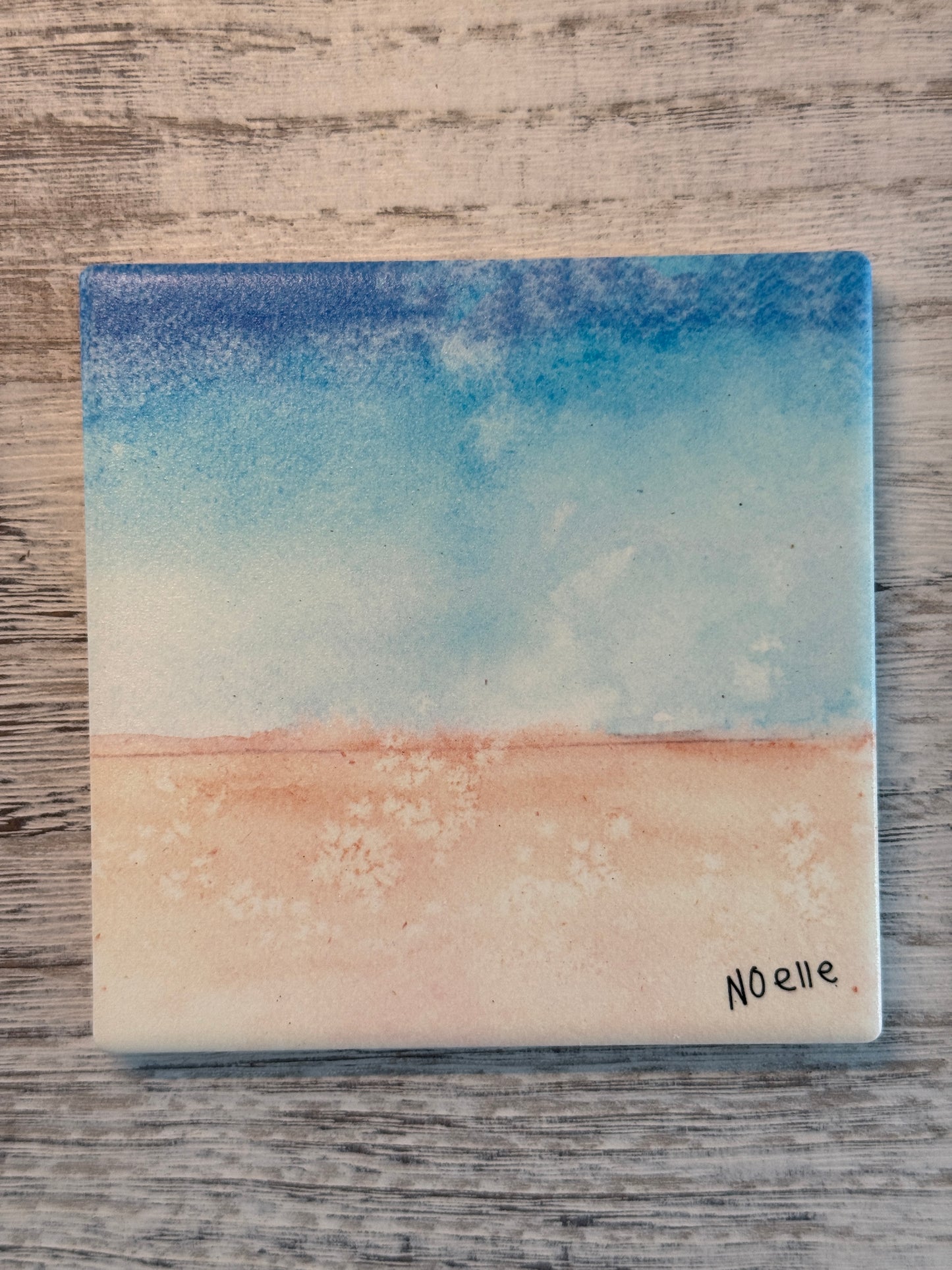 Shoreline Ceramic Coaster by Noelle