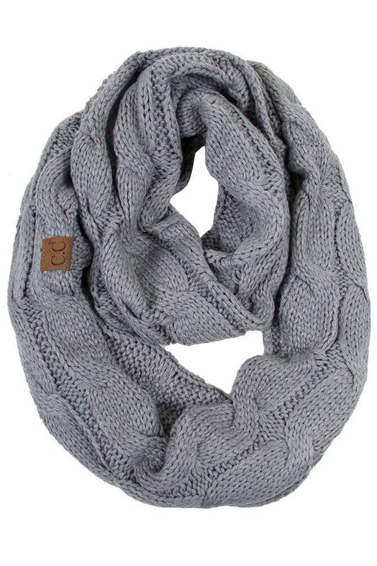Natural Gray Knitted Scarf