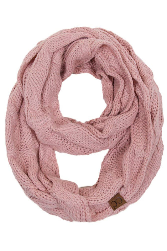 Indi Pink Knitted Scarf