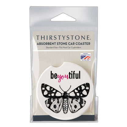 "BeYOUtiful" Absorbent Stone Car Coaster 1pk