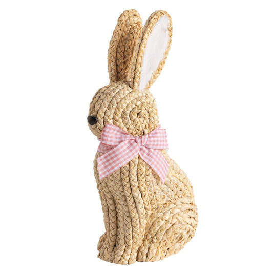 Pink Woven Bunny Sitter