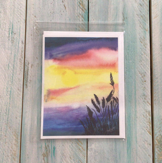 Marsh Sunset Card