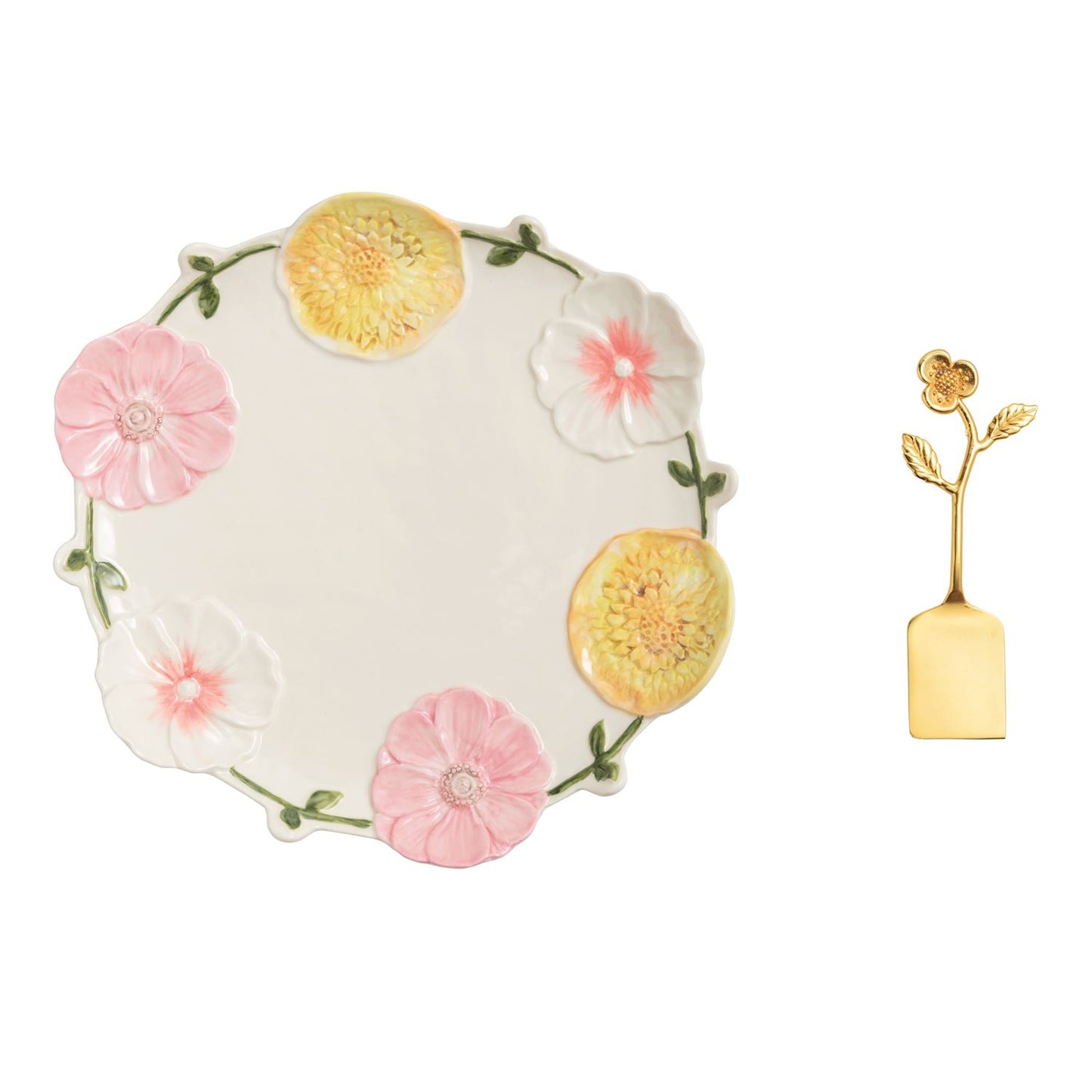 Flower Rim Platter Set