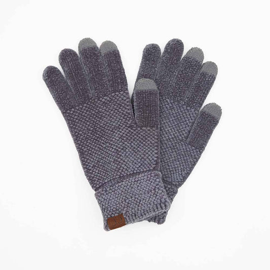 Light Melange Gray C.C Eco Friendly Chenille Gloves
