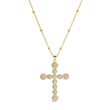 Long Vintage Vibe Cross Necklace