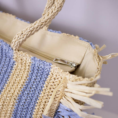 Excursion Tote Natural/Blue