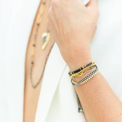 Gold Pulley Tennis Bracelet