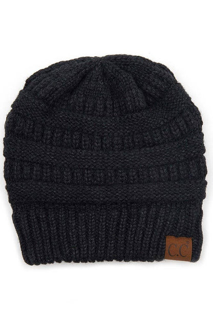 Berry Mixed Soft Yarn Knit Beanie
