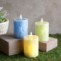 4" Pastel LED Pillar Candle
