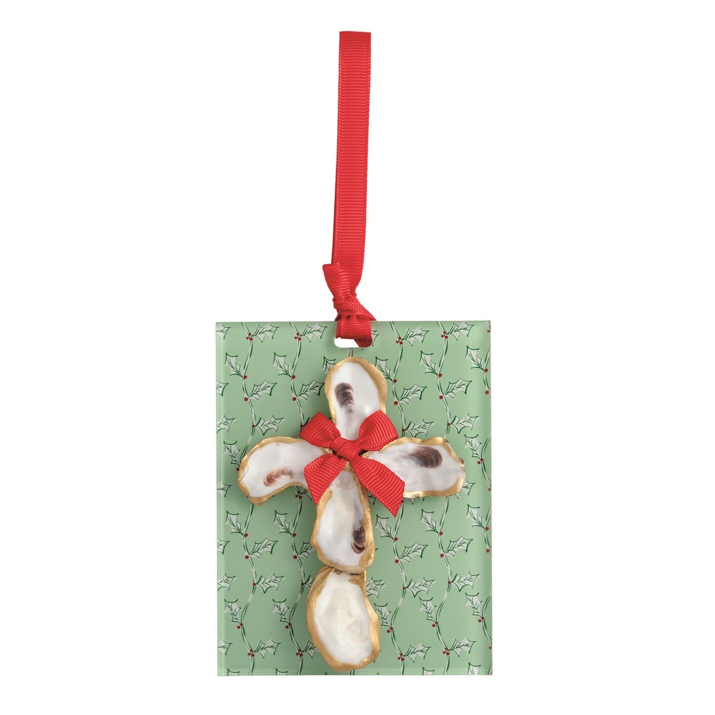 Green Acrylic Oyster Ornament